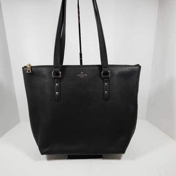 Kate Spade Larchmont Avenue Penny Pebble Leather Tote - Black - Picture 1 of 7